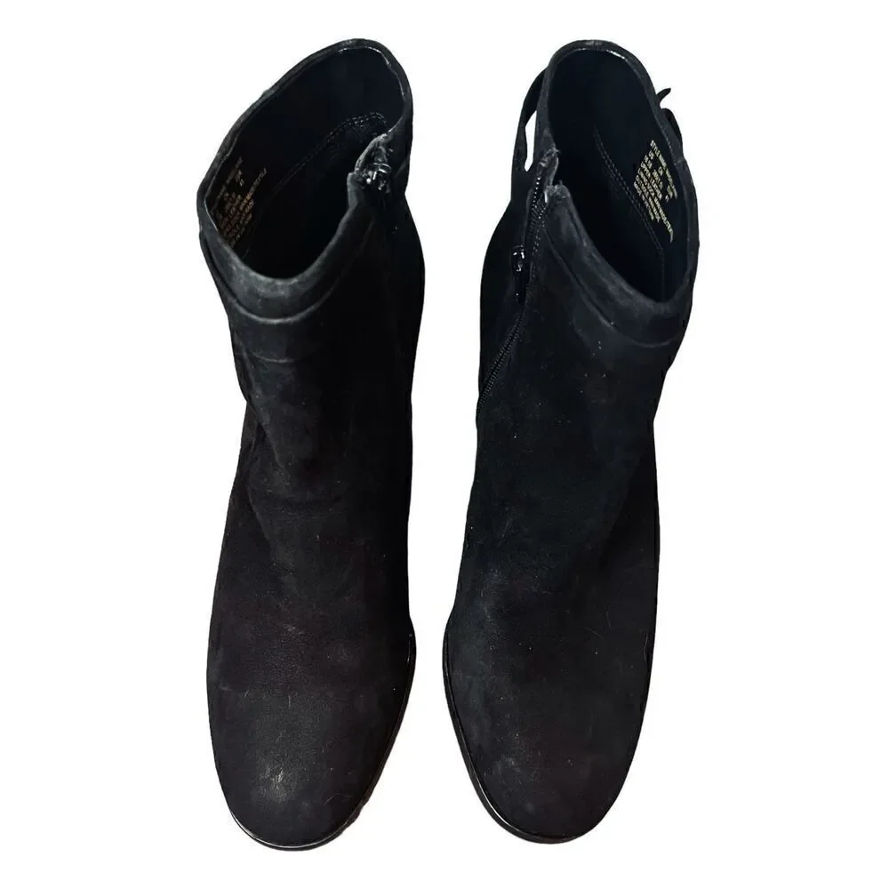 Kate Spade Knott Mid Boots in Black Suede NWOB Size 10 1/2